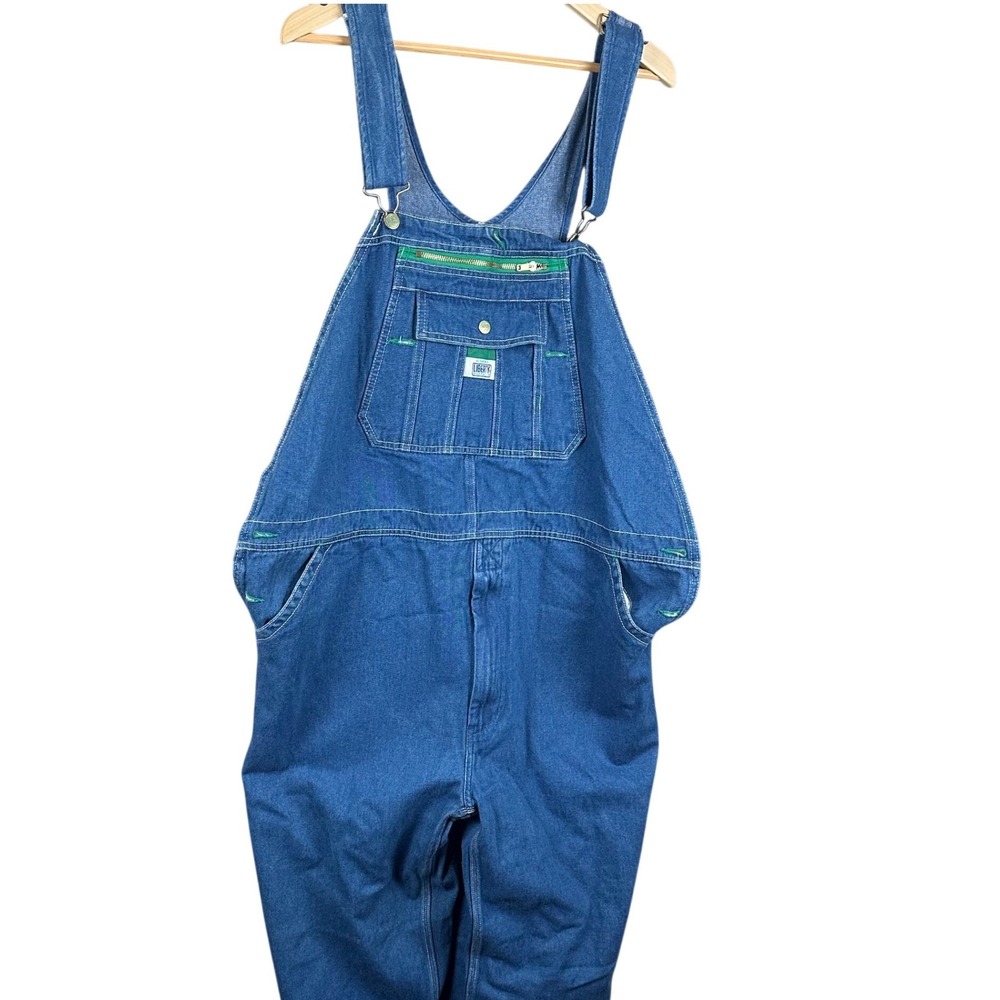Liberty Overalls Mens Blue Denim Bib Overalls Workwear 44x30 14006SW9